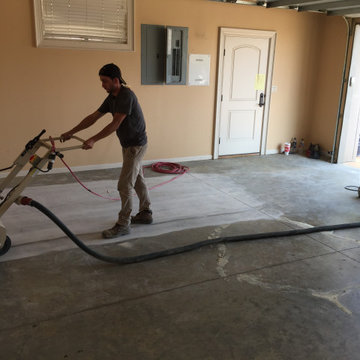 Part two of preparing Garage Floor for Vinyl Flake