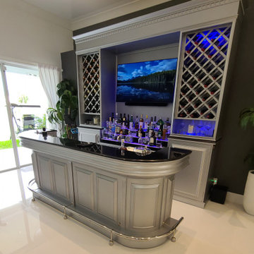 Silver Custom Home Bar