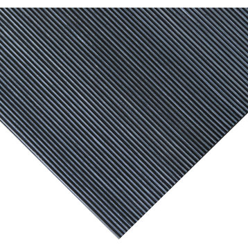 Fine-Rib Rubber Matting, 1/8 Thick, 36 Wide Runner Mats, Offered in 6 Lengths, 3'x6'