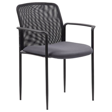 Boss Stackable Mes Guest Chair, Gray