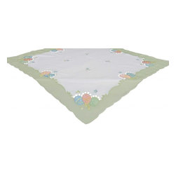 Xia Home Fashions - Easter Egg 36"x36" Table Topper - Tablecloths