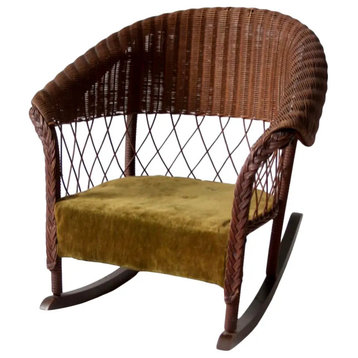 Consigned, Antique Children's Wicker Rocking Chair