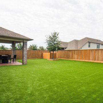 The Woodlands - Turf, Stained Patio, Gate, and Fences