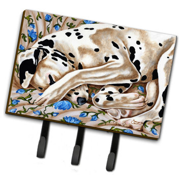 Amb1407Th68 Bed of Roses Dalmatian Leash Or Key Holder, Large, Multicolor