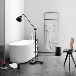Norm - Towel Ladder Black/Dark Oak - Towel Rails and Hooks