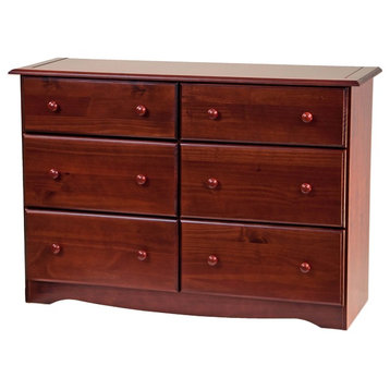 100% Solid Wood Double Dresser, Mahogany