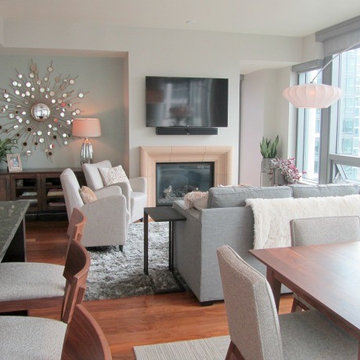 Elegant Urban Condo Living and Dining Room
