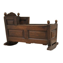 English George I Joined Oak Rocking Cradle - Beds