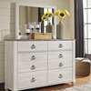 Ashley Furniture Willowton 6 Drawer Double Dresser in Whitewash