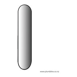 Goccia Wall Mirror 270x1200mm Black - Bathroom Mirrors
