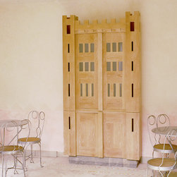 Castle Cupboard in Limed Oak - Pantry Cupboards