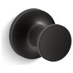 Kohler - Kohler Purist Robe Hook, Matte Black - Purist accessories combine architectural forms with sensual design lines for a modern, minimalist look. With a round profile, this robe hook offers a simple silhouette and convenient place to hang your robe, towel, or clothing in the bathroom.