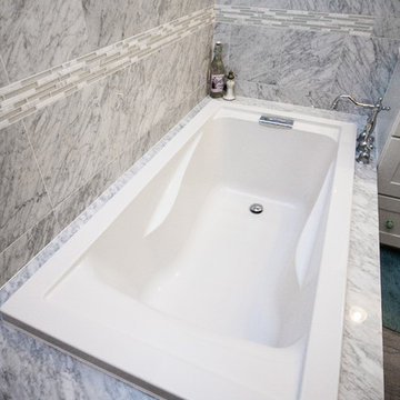 Quaint "Carrerra" Master Bathroom