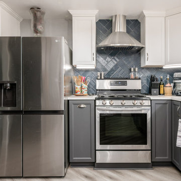 Two-Tone Kitchen Remodel Done With New Kitchen Solvers Legacy Cabinets
