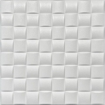 20"x20" Styrofoam Glue Up Ceiling Tiles, R35W Plain White
