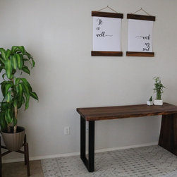 Live Edge Waterfall Desk - Desks And Hutches