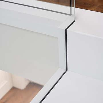 Zig Zag staircase design in CORIAN, just white! Siller Design