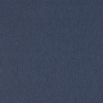 Blue Solid Linen Look Upholstery Fabric By The Yard
