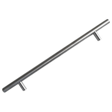 HIC Bar Pull Cabinet Handle Brushed Nickel Solid Steel, 8.5" X 12"