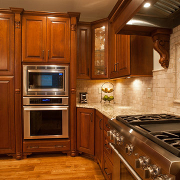 Indianapolis Tuscan Themed Kitchen and First Floor Remodel
