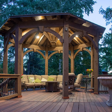 Entertainment Size | Deck & Timber Frame Gazebo w/Integrated Power