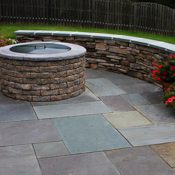 Pavilion with Outdoor Kitchen and Bluestone Patio