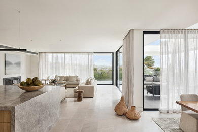 Design ideas for a contemporary living room in Sydney.
