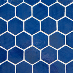 Vivid Blue Hexagon Tile - Tile