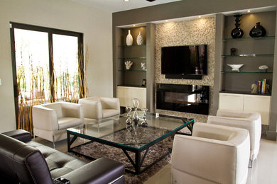 Inspiration for a living room remodel in Miami