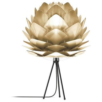 Silvia 31" H Table Lamp, Black/Brushed Brass