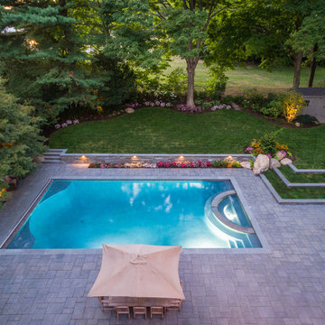 Backyard makeover and pool renovation for a family in Ridgewood NJ