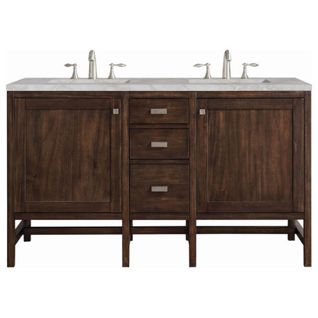 James Martin Vanities E444-V60D-3VSL Addison 60" Double Basin - Mid-Century