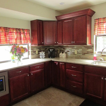 Kitchen remodel-Cherry cabinets and peninsula