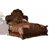 88" X 96" X 76" Cherry Oak Wood Poly Resin California King Bed