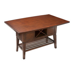 Danfield Counter-Height Dining Table w/ Wine Storage - Dining Tables