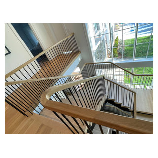 96_Dramatic cantilevered no-riser staircase, Bethesda, MD 20814 ...