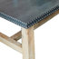 Cube Zinc Studded Dining Table, 180 Cm
