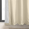 Signature Alabaster Beige Grommet Blackout Velvet Curtain Single Panel, 50"x96"