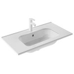 WS Bath Collections - Slim 80 Drop-In / Integral Bathroom Sink - Collection Slim, bathroom sinks collection. Designed with rectangular shapes that bring a clean, refined, modern and contemporary design to your bathroom, making it the perfect choice for both residential and commercial projects. Available in several sizes and can be installed as drop-in, countertop bathroom sinks, or with vanity units.