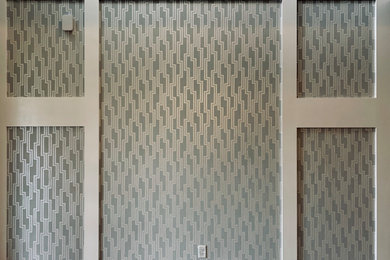 TV Room Cutout Wallpaper Installation