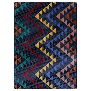 Time Travel OKA Velvet Area Rug , 5'4"x7'8"