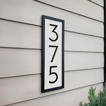 House Number Sign with Decorative Frame