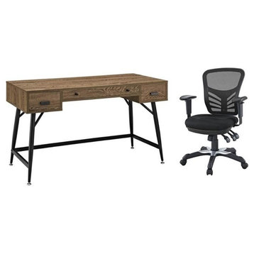 2 Piece Office Set with Office Desk and Chair