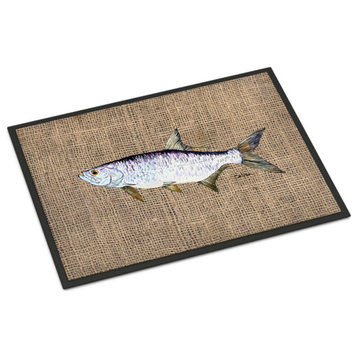 Fish Tarpon Indoor Or Outdoor Doormat, 24"x36", Multicolor