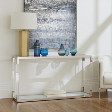 Modern Console Tables with Lucite