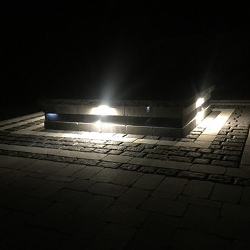 Smithtown Patio with Glowing Fire Feauture