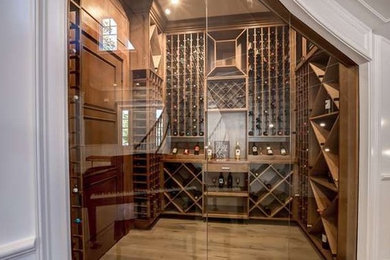 Inspiration for a timeless wine cellar remodel in Los Angeles