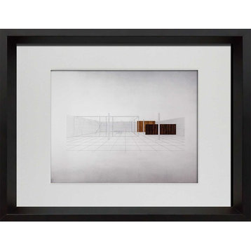 Mies Van Der Rohe Limited Edition Lithograph, Row House 1939, Framed