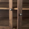Arelius Medium Brown Solid Wood w/ Black Metal Base Sideboard