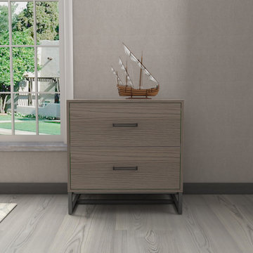 Foggio 30"Lateral Filing Cabinet in Dark Grey Oak